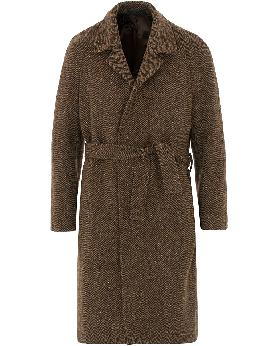 Homme | Manteaux Et Vestes | Berg&Berg | Nisse Herringbone Raglan Coat Brown