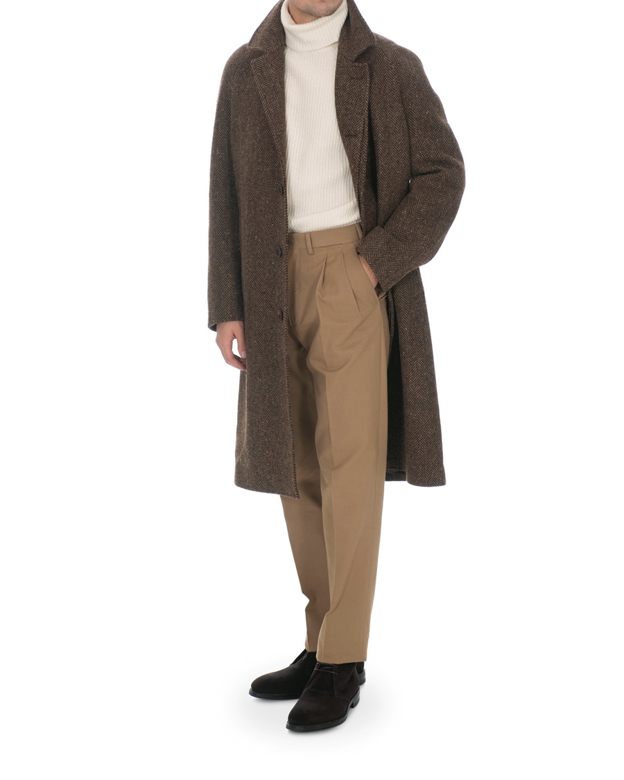 Homme | Manteaux Et Vestes | Berg&Berg | Nisse Herringbone Raglan Coat Brown