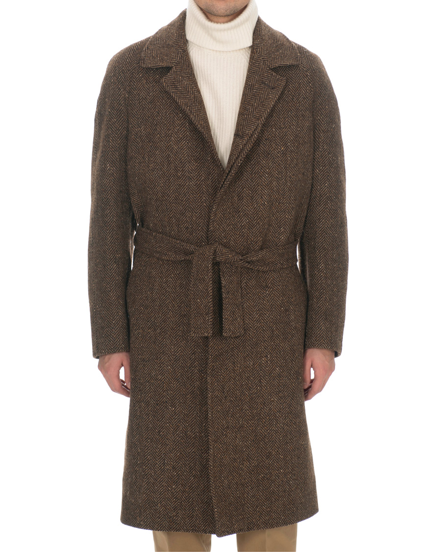 Homme | Manteaux Et Vestes | Berg&Berg | Nisse Herringbone Raglan Coat Brown