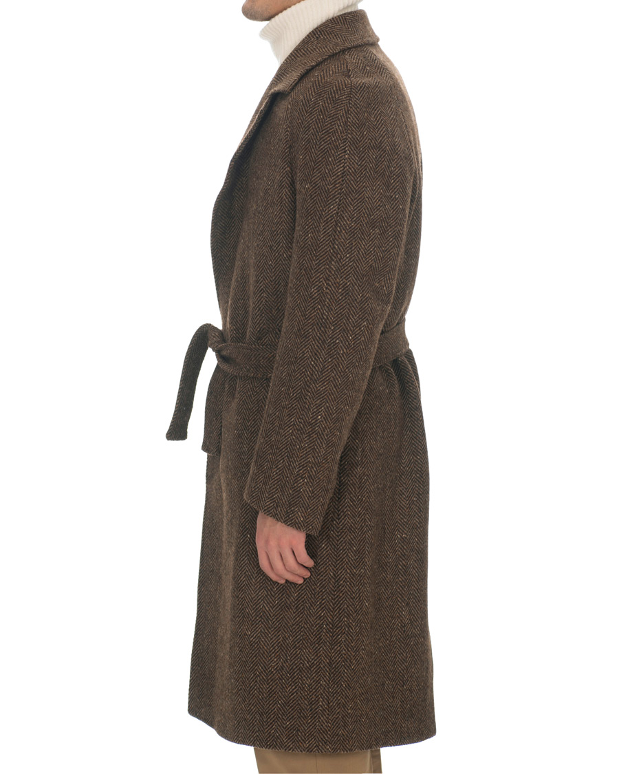 Homme | Manteaux Et Vestes | Berg&Berg | Nisse Herringbone Raglan Coat Brown