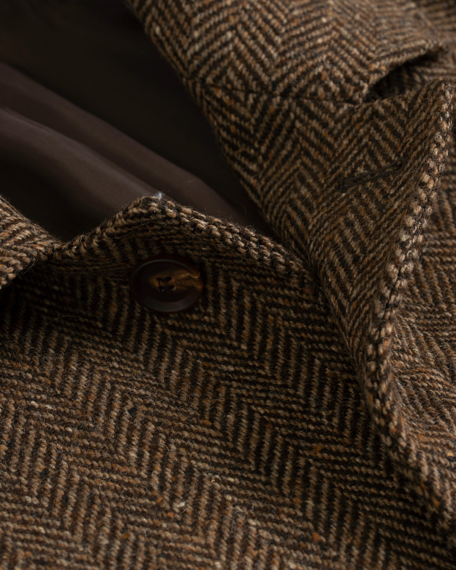 Homme | Manteaux Et Vestes | Berg&Berg | Nisse Herringbone Raglan Coat Brown