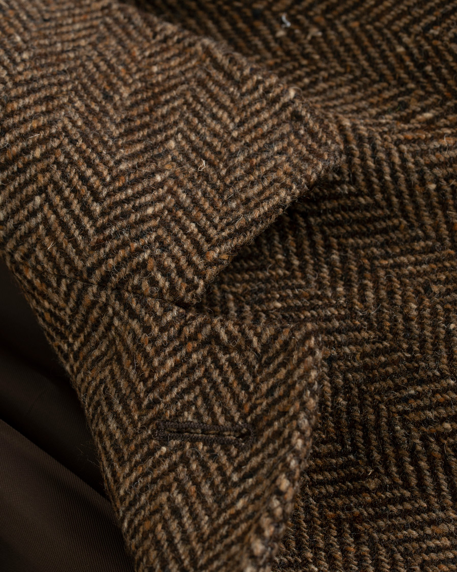 Homme | Manteaux Et Vestes | Berg&Berg | Nisse Herringbone Raglan Coat Brown
