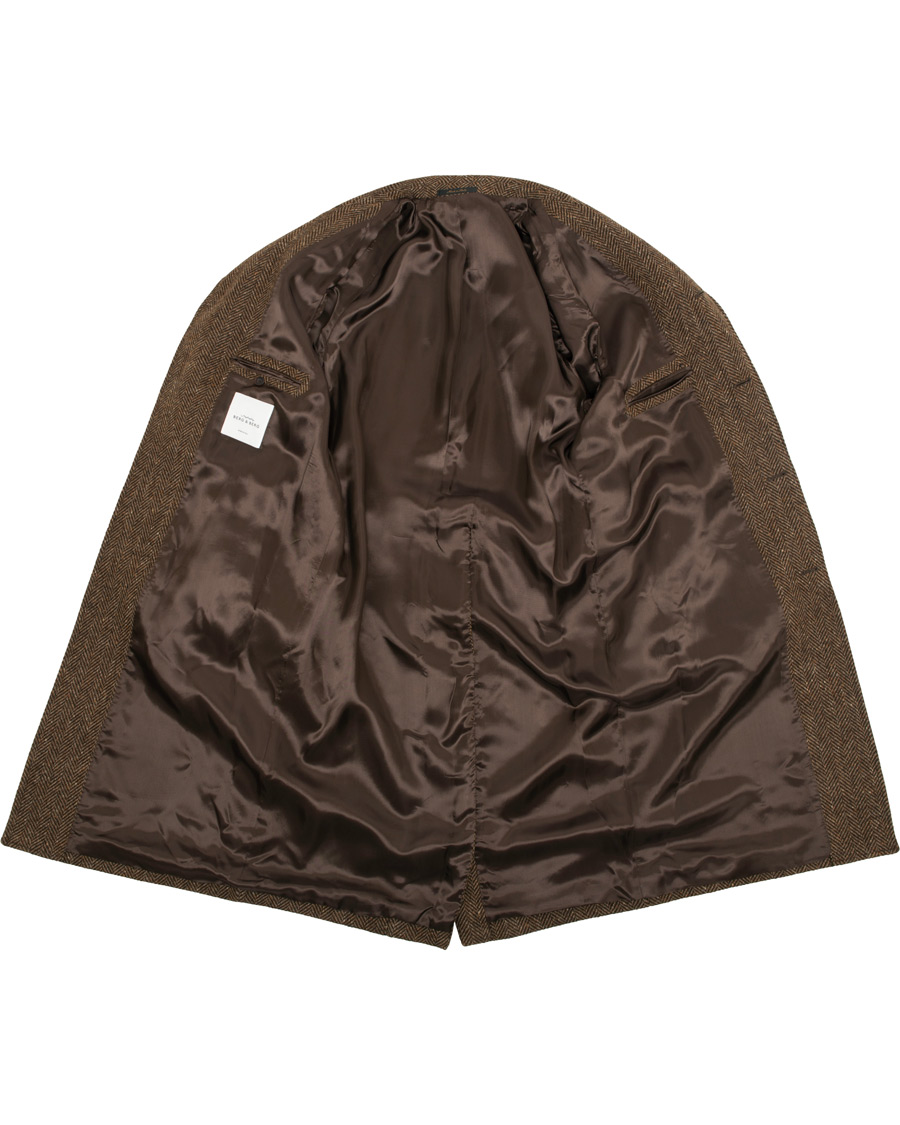 Homme | Manteaux Et Vestes | Berg&Berg | Nisse Herringbone Raglan Coat Brown
