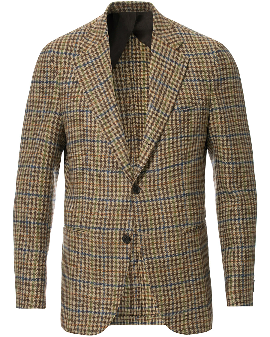 Homme | Blazers | Berg&Berg | Dan II Gun Club Check Wool Blazer Brown/Olive