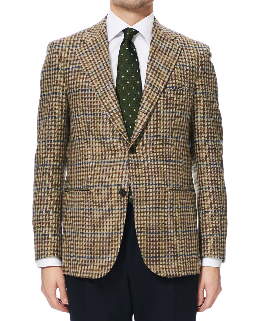 Homme | Blazers | Berg&Berg | Dan II Gun Club Check Wool Blazer Brown/Olive