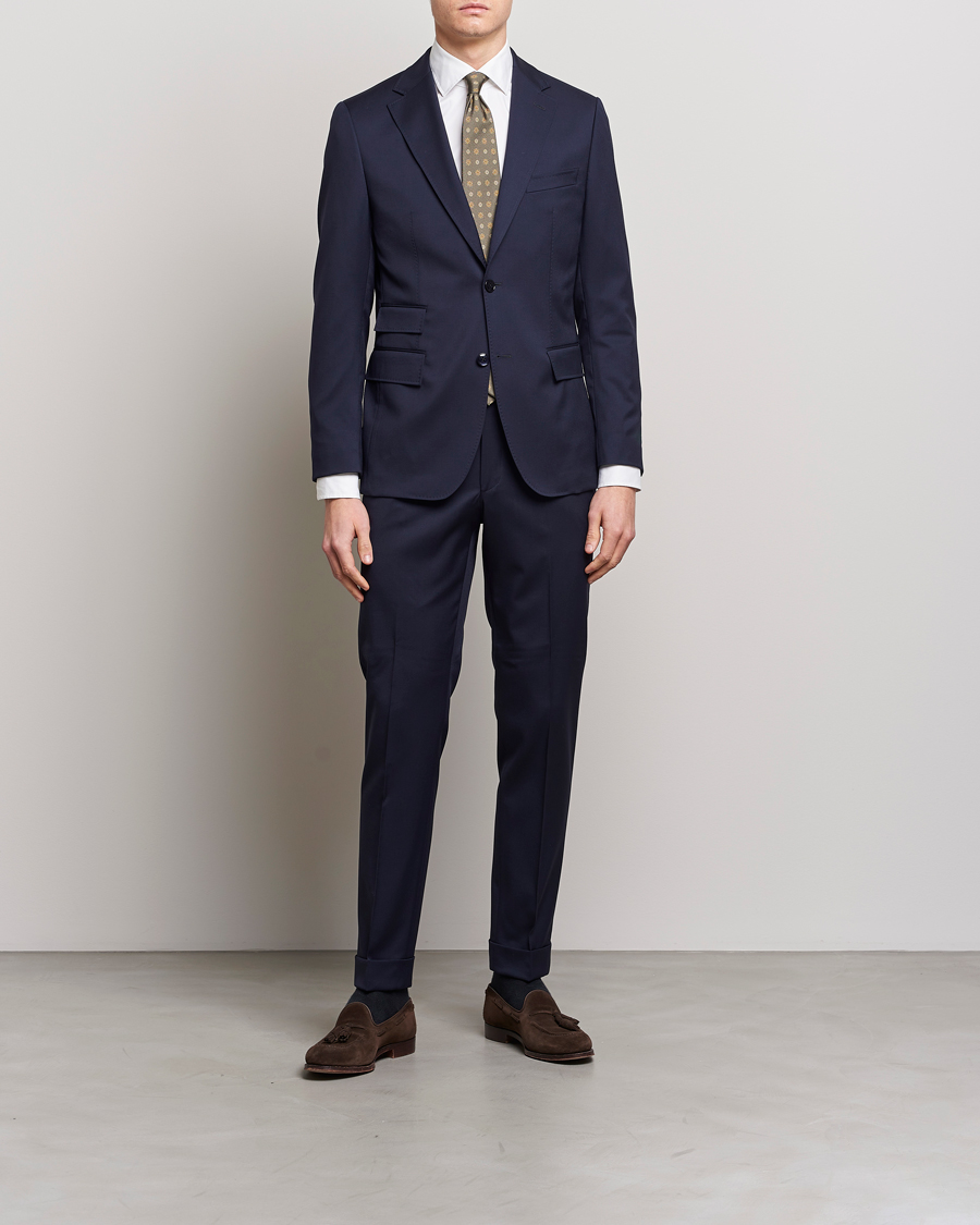 Homme | Pantalons | Morris | Prestige Wool Suit Trousers Navy