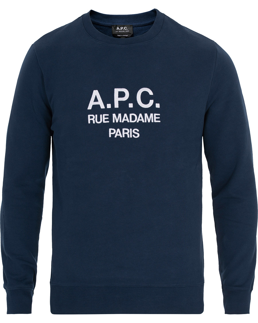 Homme | Pulls Et Tricots | A.P.C. | Rufus Soft Cotton Sweatshirt Marine