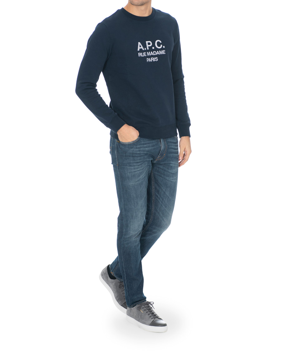 Homme | Pulls Et Tricots | A.P.C. | Rufus Soft Cotton Sweatshirt Marine