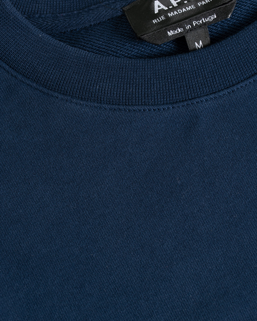 Homme | Pulls Et Tricots | A.P.C. | Rufus Soft Cotton Sweatshirt Marine