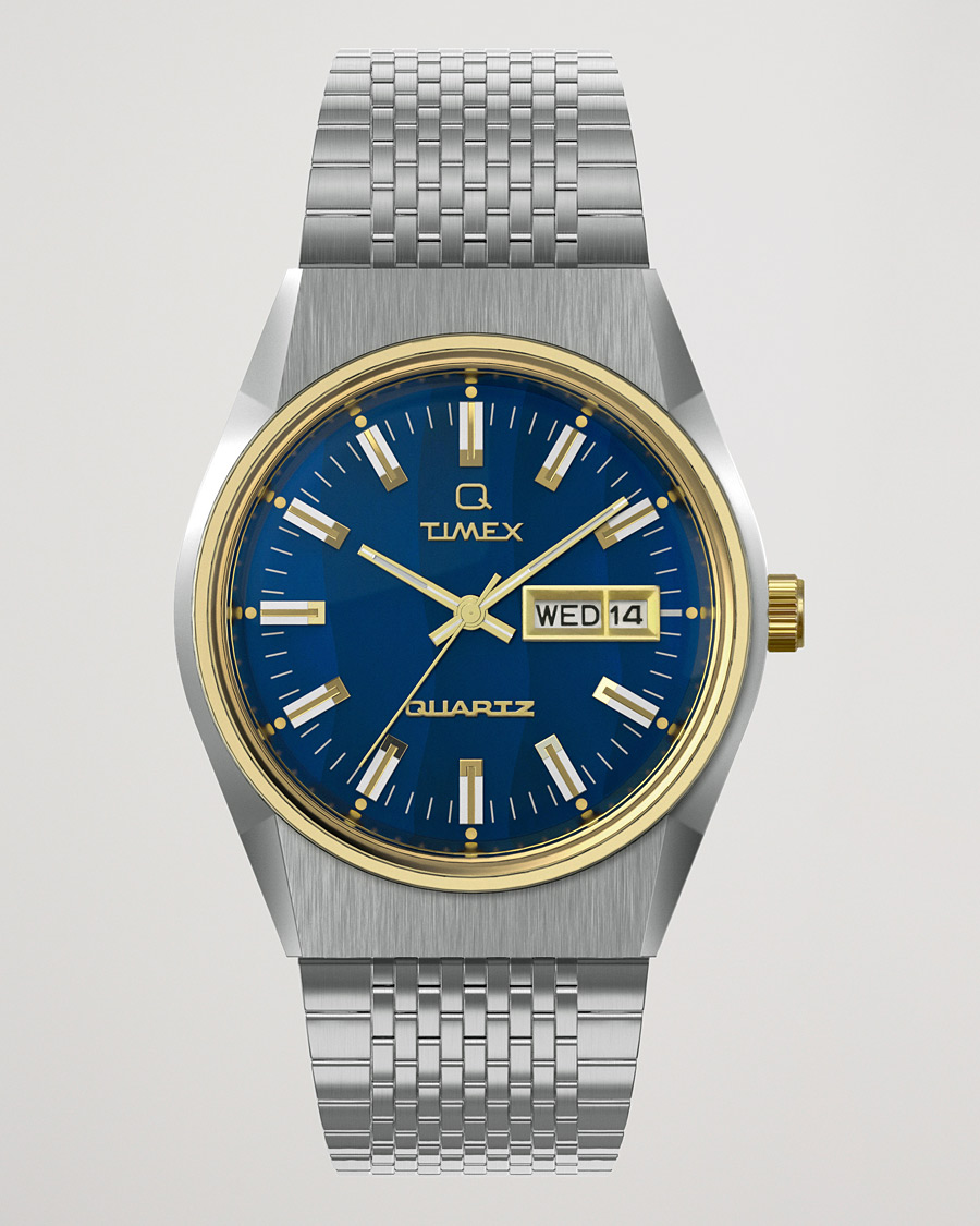 Homme | Timex Q Reissue 1978 Falcon Eye 38mm Steel/Blue Dial | Timex | Q Reissue 1978 Falcon Eye 38mm Steel/Blue Dial