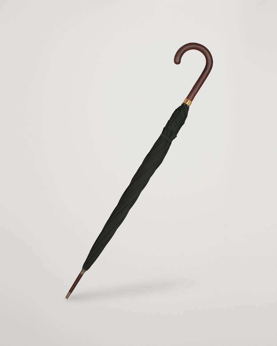 Homme | Fox Umbrellas Polished Hardwood Umbrella Racing Green | Fox Umbrellas | Polished Hardwood Umbrella Racing Green