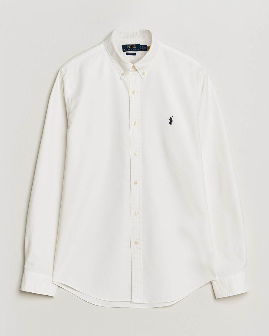 Homme | Chemises | Polo Ralph Lauren | Slim Fit Garment Dyed Oxford Shirt White