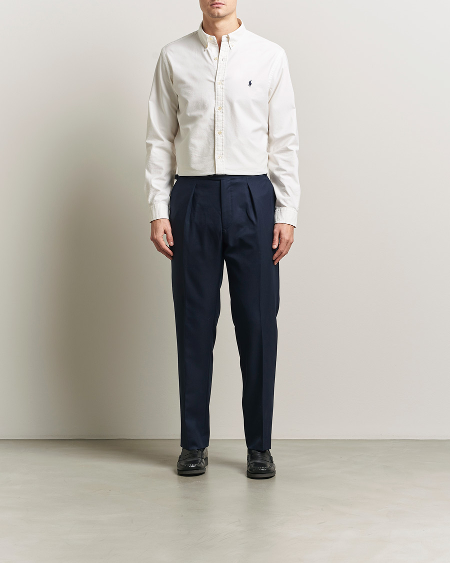 Homme | Chemises | Polo Ralph Lauren | Slim Fit Garment Dyed Oxford Shirt White