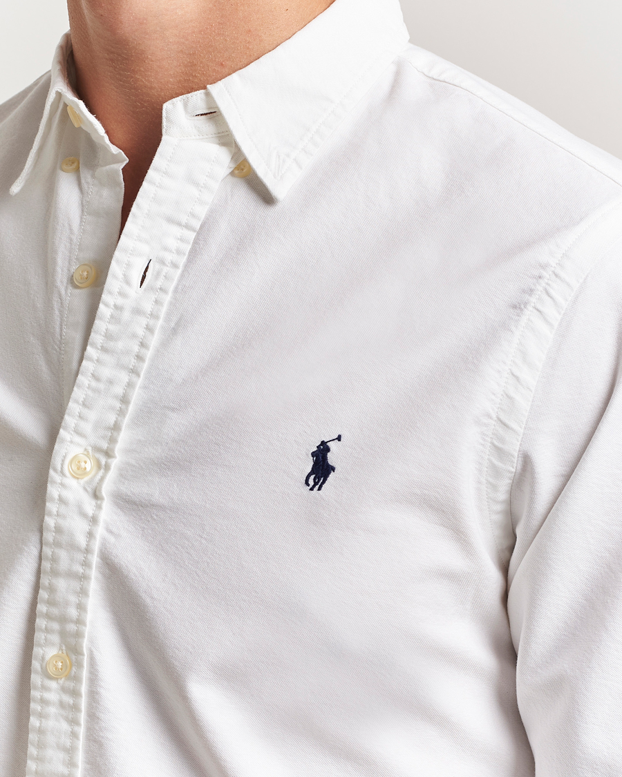 Homme | Chemises | Polo Ralph Lauren | Slim Fit Garment Dyed Oxford Shirt White