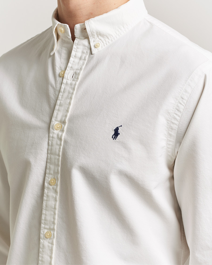 Homme | Chemises | Polo Ralph Lauren | Slim Fit Garment Dyed Oxford Shirt White