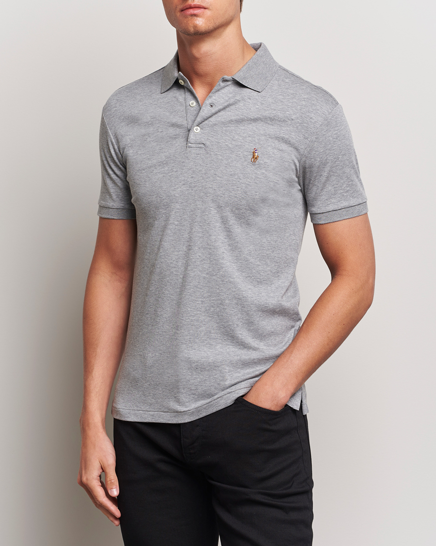 Homme | Polos | Polo Ralph Lauren | Slim Fit Pima Cotton Polo Steel Heather