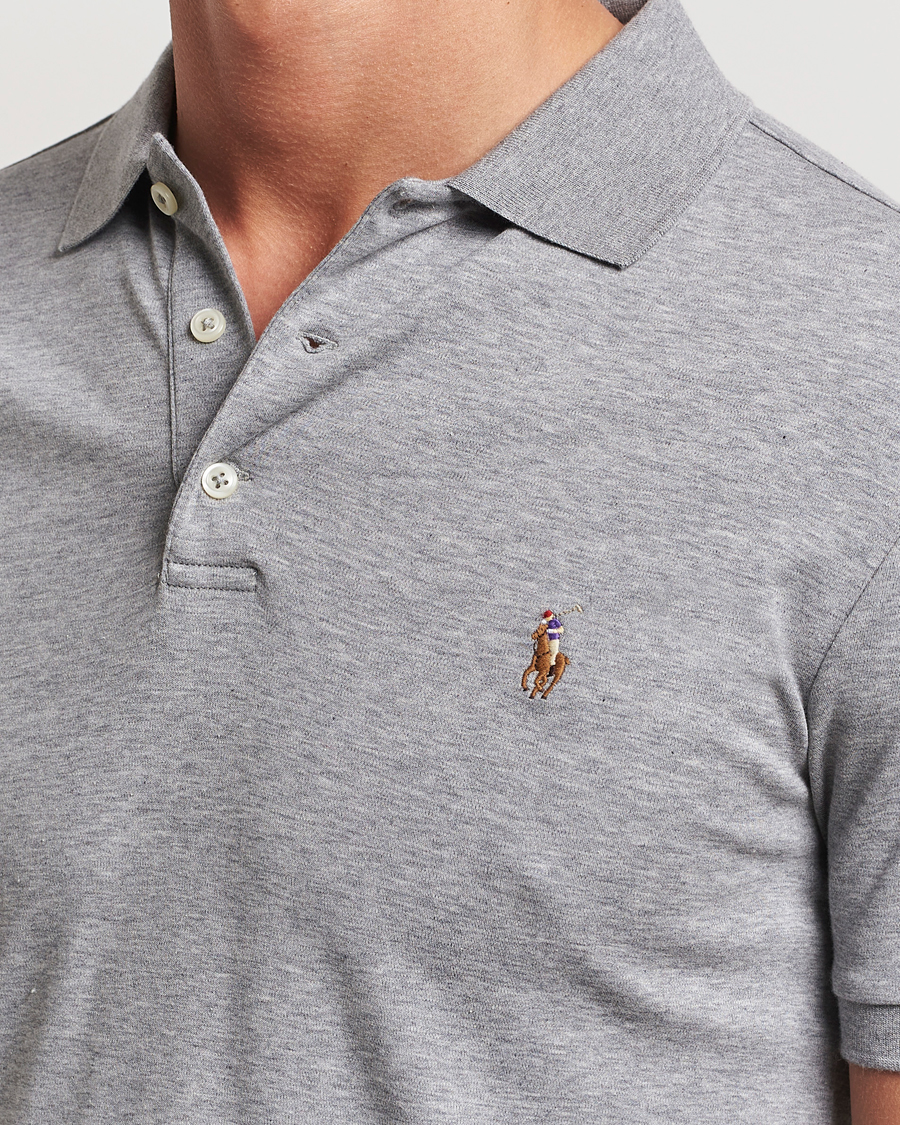 Homme | Polos | Polo Ralph Lauren | Slim Fit Pima Cotton Polo Steel Heather