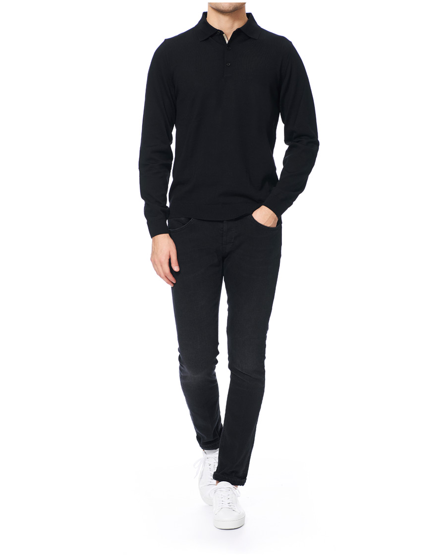 Homme | Pulls Et Tricots | BOSS BLACK | BOSS Grayson Extra Fine Merino Knitted Poloshirt Black