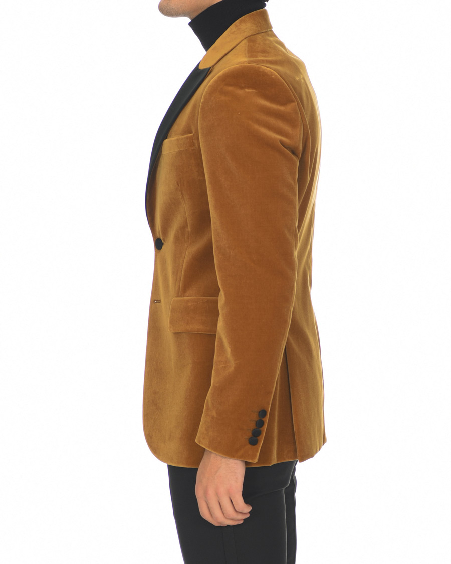 Homme | Blazers | Tiger of Sweden | 1903 Velvet Tuxedo Blazer Mustard
