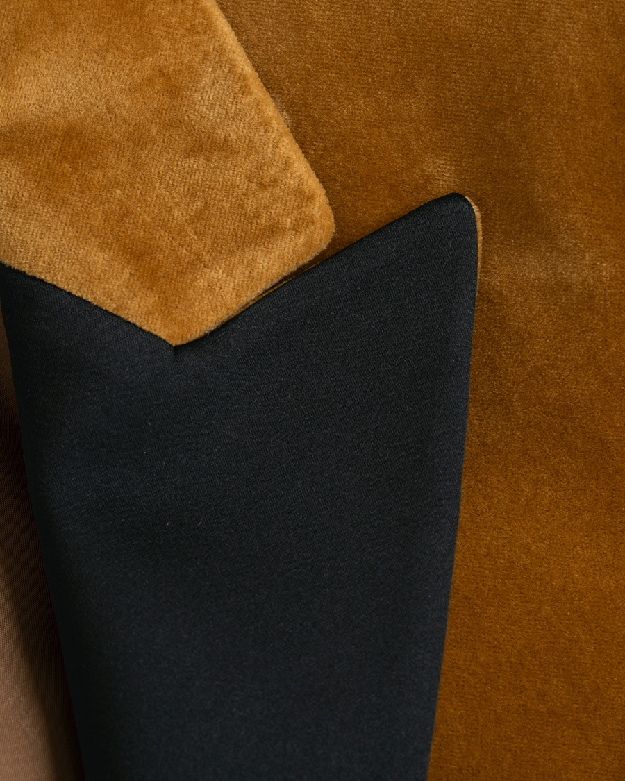 Homme | Blazers | Tiger of Sweden | 1903 Velvet Tuxedo Blazer Mustard
