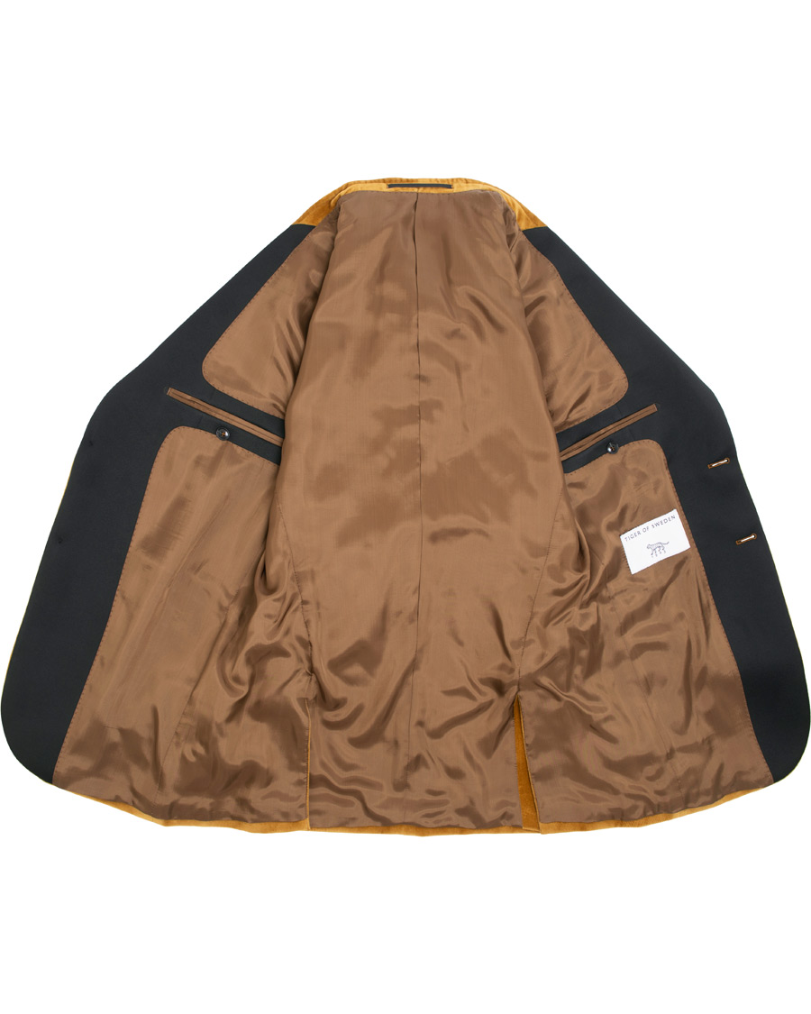Homme | Blazers | Tiger of Sweden | 1903 Velvet Tuxedo Blazer Mustard