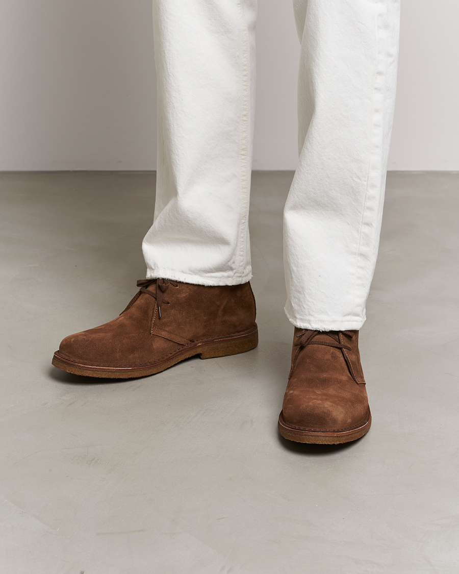 Homme | Bottes | Astorflex | Greenflex Desert Boot Dark Khaki Suede