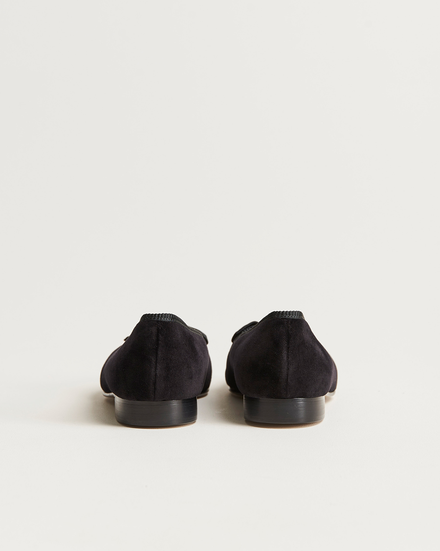 Homme | Bowhill & Elliott Opera Velvet Bow Pumps Black | Bowhill & Elliott | Opera Velvet Bow Pumps Black