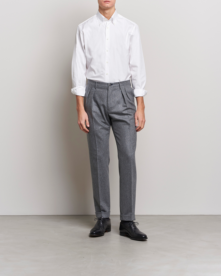 Homme | Chemises | Stenströms | Fitted Body Button Down Shirt White