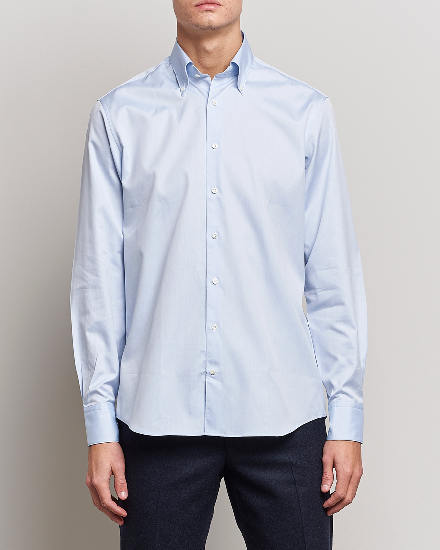 Homme | Stenströms | Stenströms | Fitted Body Button Down Shirt Light Blue