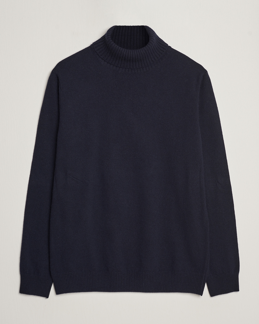 Homme | Pulls Et Tricots | Oscar Jacobson | Salim Wool/Cashmere Rollneck Navy