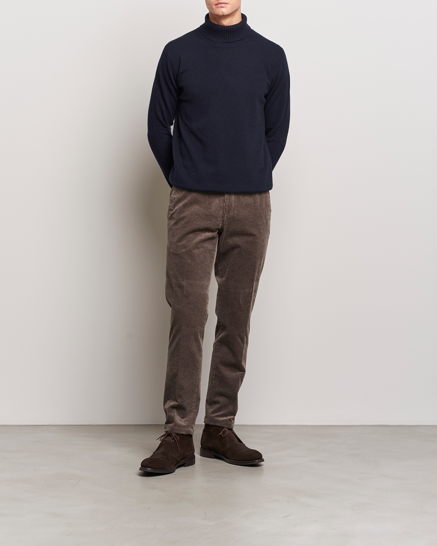 Homme | Pulls Et Tricots | Oscar Jacobson | Salim Wool/Cashmere Rollneck Navy
