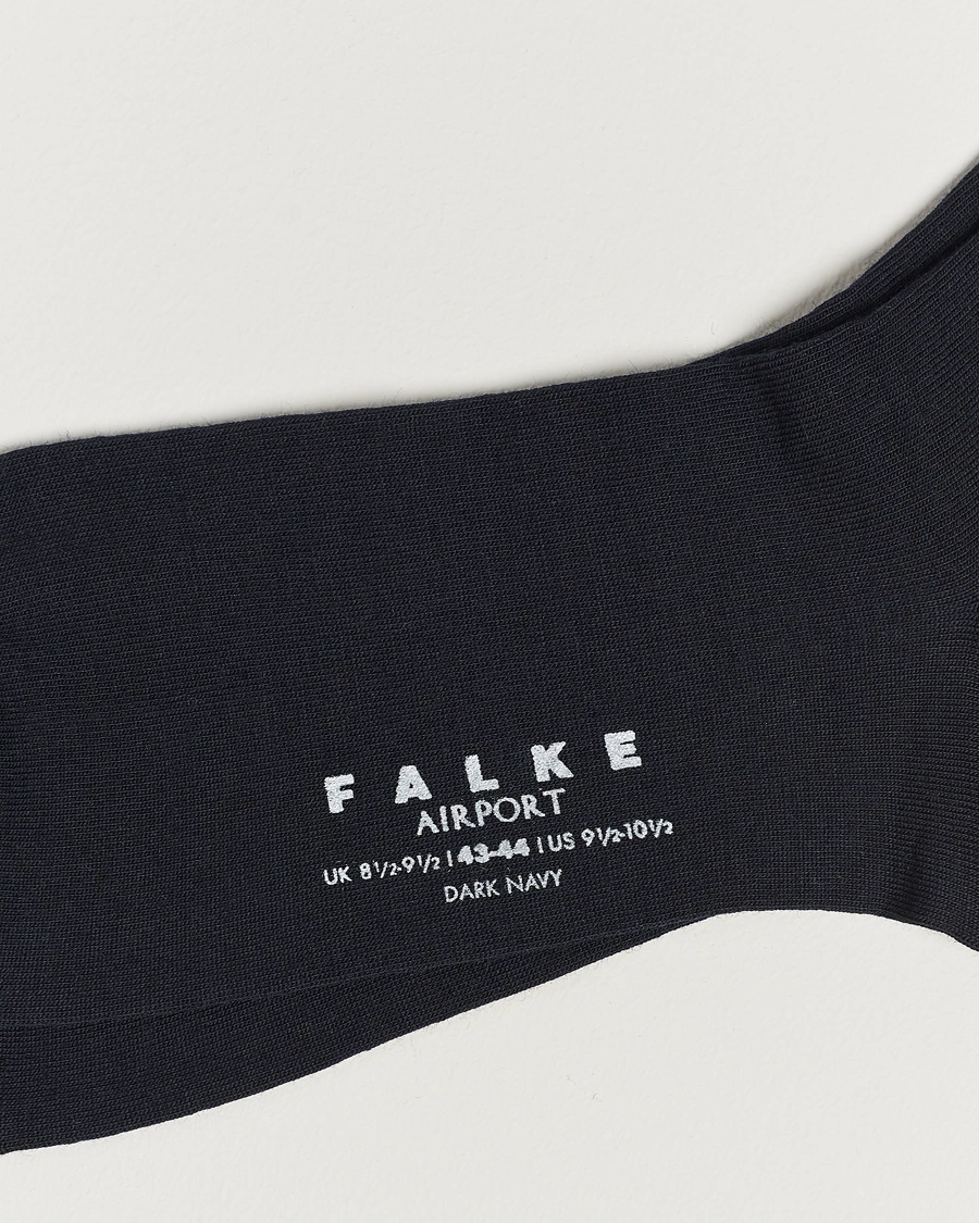 Homme |  | Falke | Airport Knee Socks Dark Navy