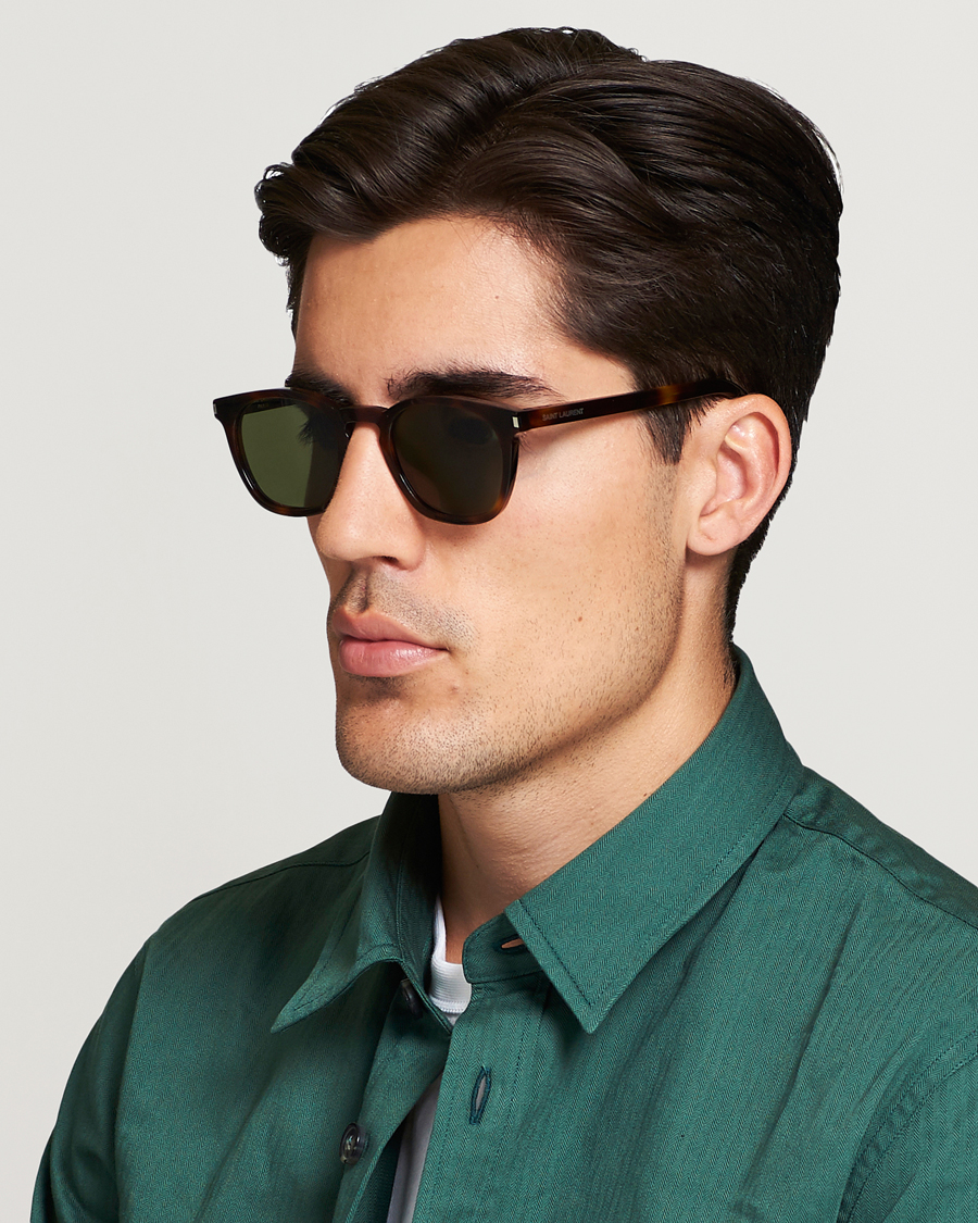 Homme | Saint Laurent | Saint Laurent | SL 28 Sunglasses Havana/Green