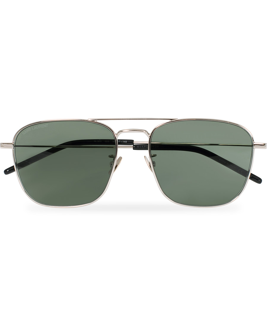 Homme | Saint Laurent SL 309 Sunglasses Silver/Green | Saint Laurent | SL 309 Sunglasses Silver/Green