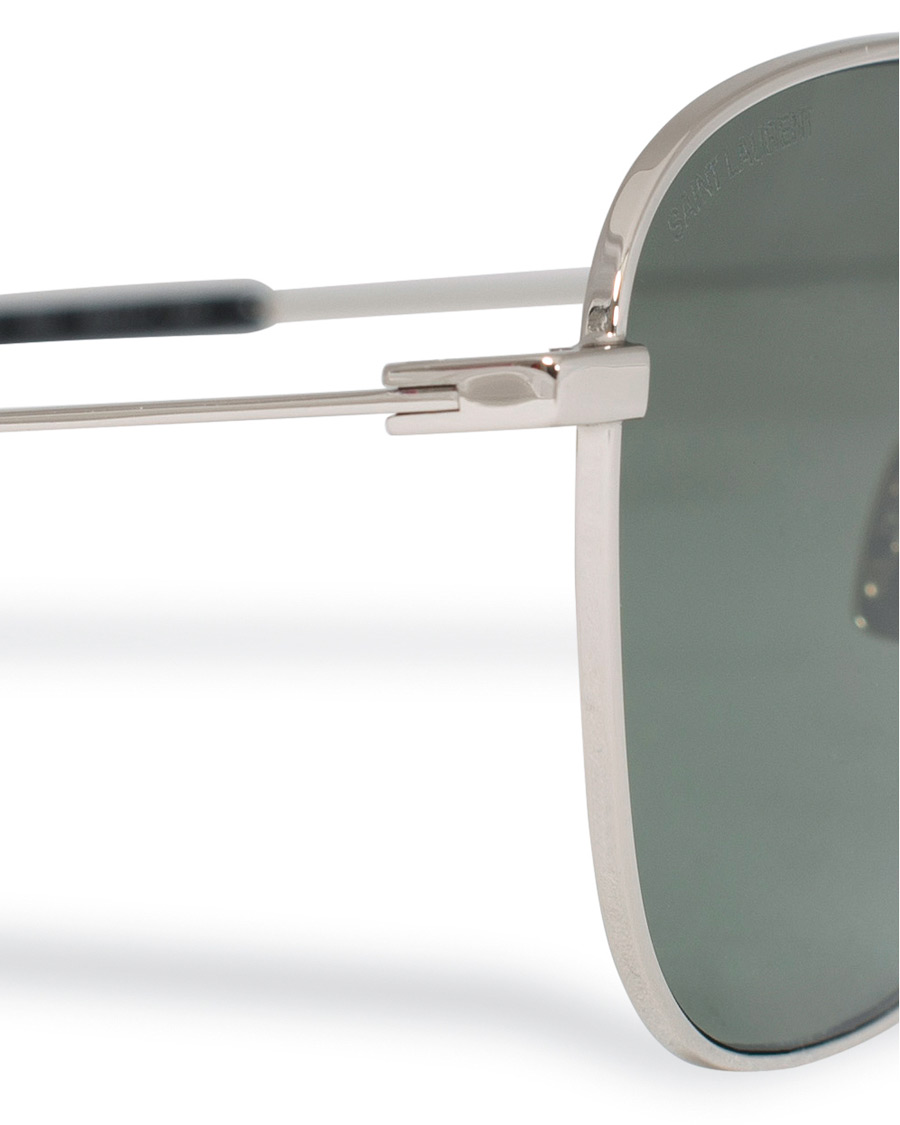 Homme | Saint Laurent SL 309 Sunglasses Silver/Green | Saint Laurent | SL 309 Sunglasses Silver/Green