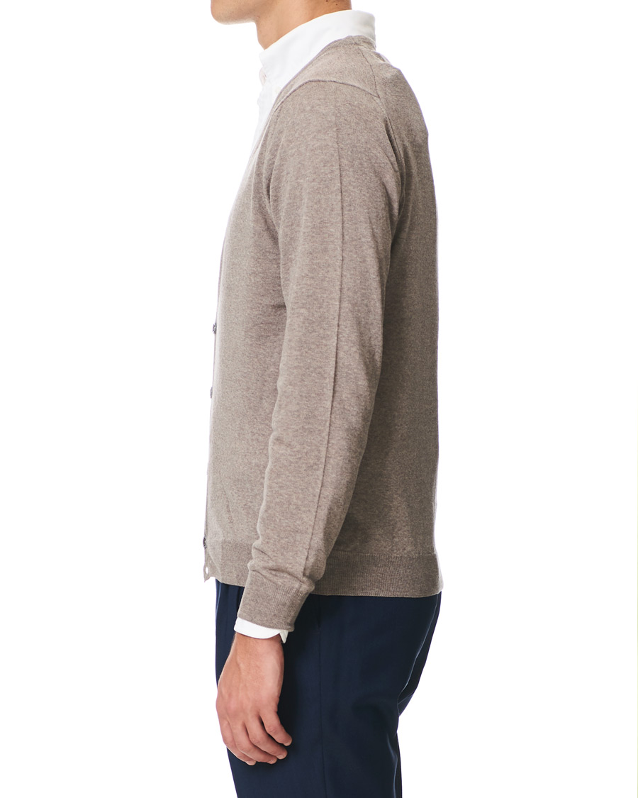 Homme | Pulls Et Tricots | Stenströms | Merino Zegna Knitted Cardigan Beige