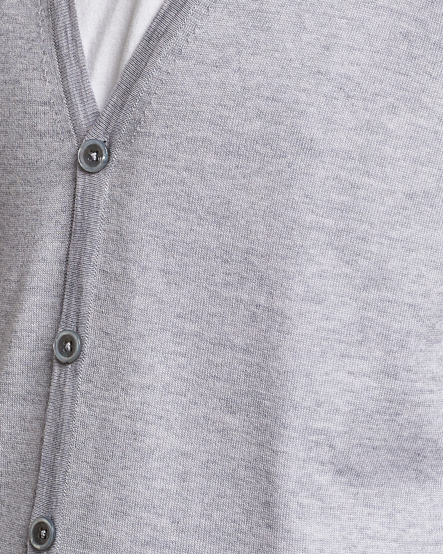 Homme | Pulls Et Tricots | Stenströms | Merino Zegna Knitted Cardigan Light Grey