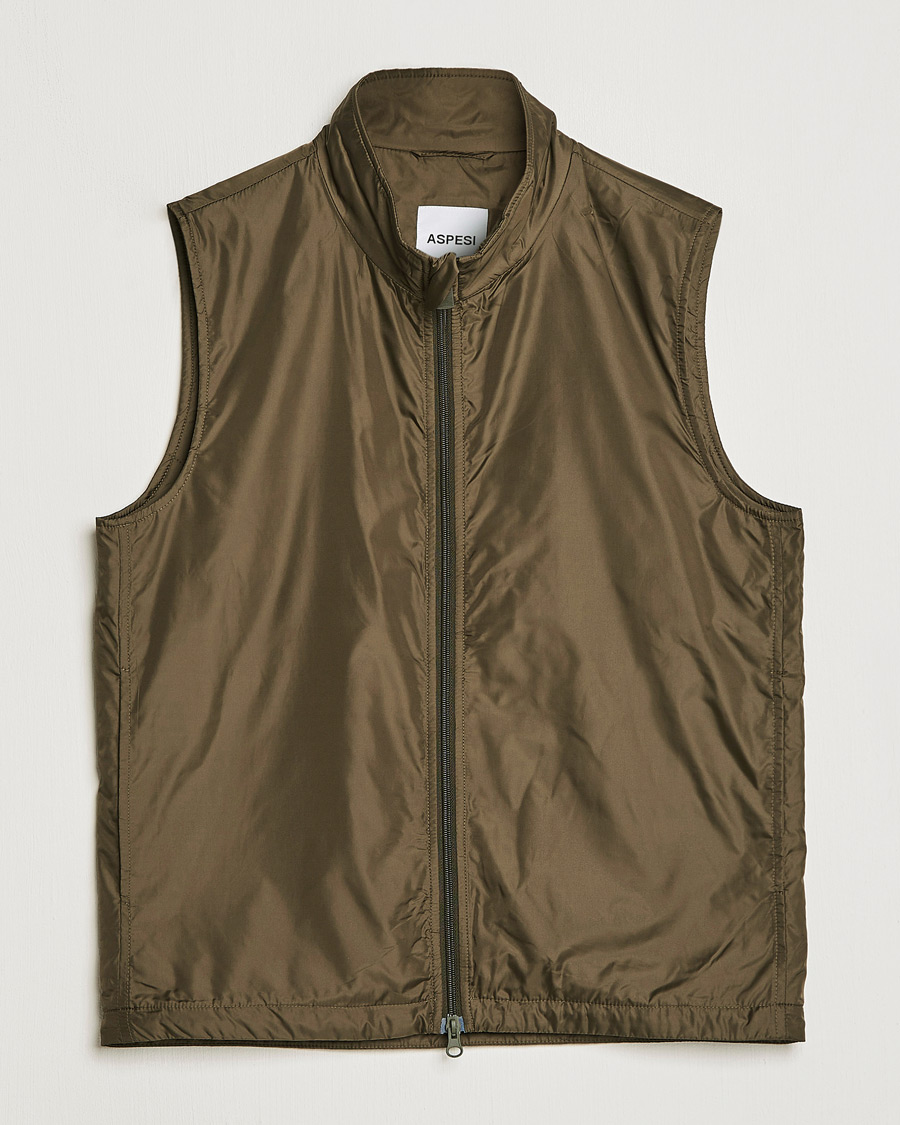 Homme | Gilets | Aspesi | Vernes Nylon Gilet Dark Military