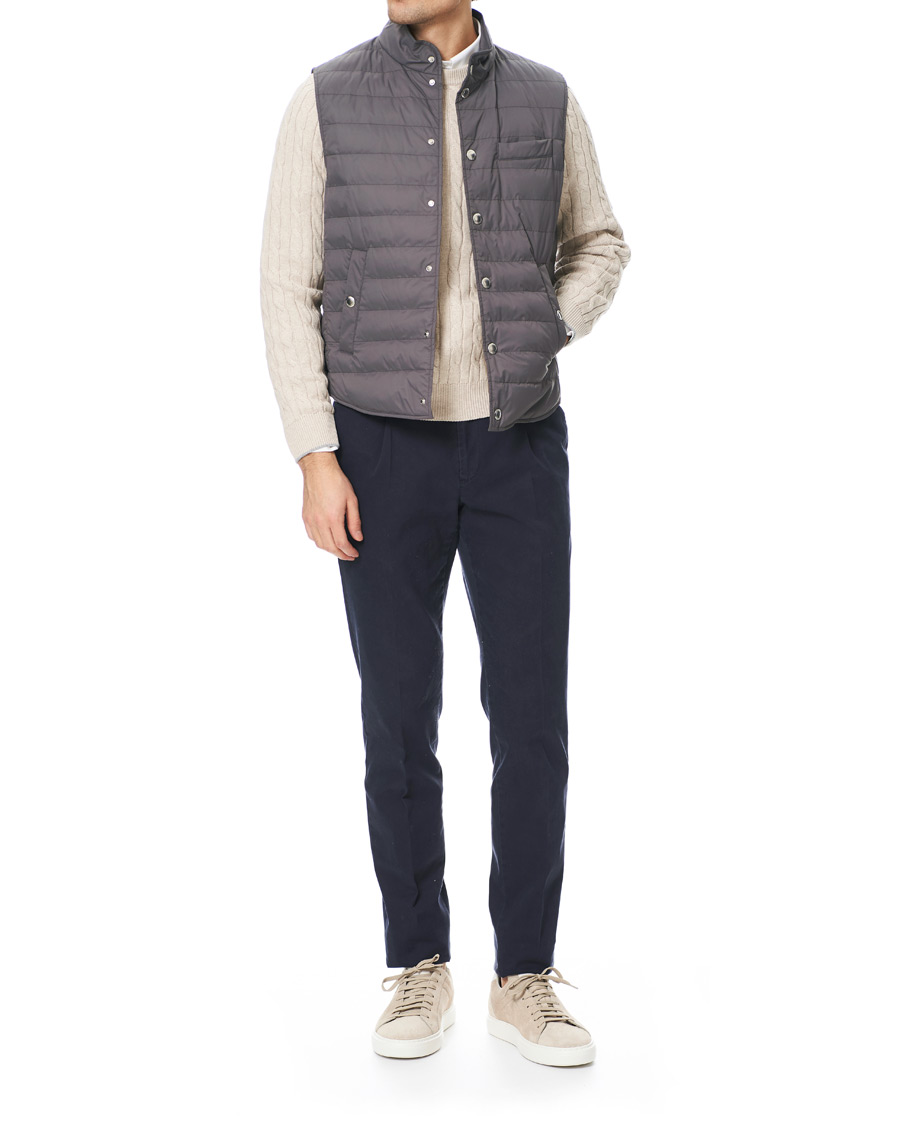 Homme | Pulls Et Tricots | Brunello Cucinelli | Crew Neck Cotton Cable Sweater Beige
