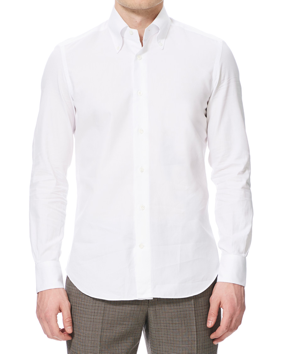 Homme | Chemises | Mazzarelli | Soft Oxford Button Down Shirt White