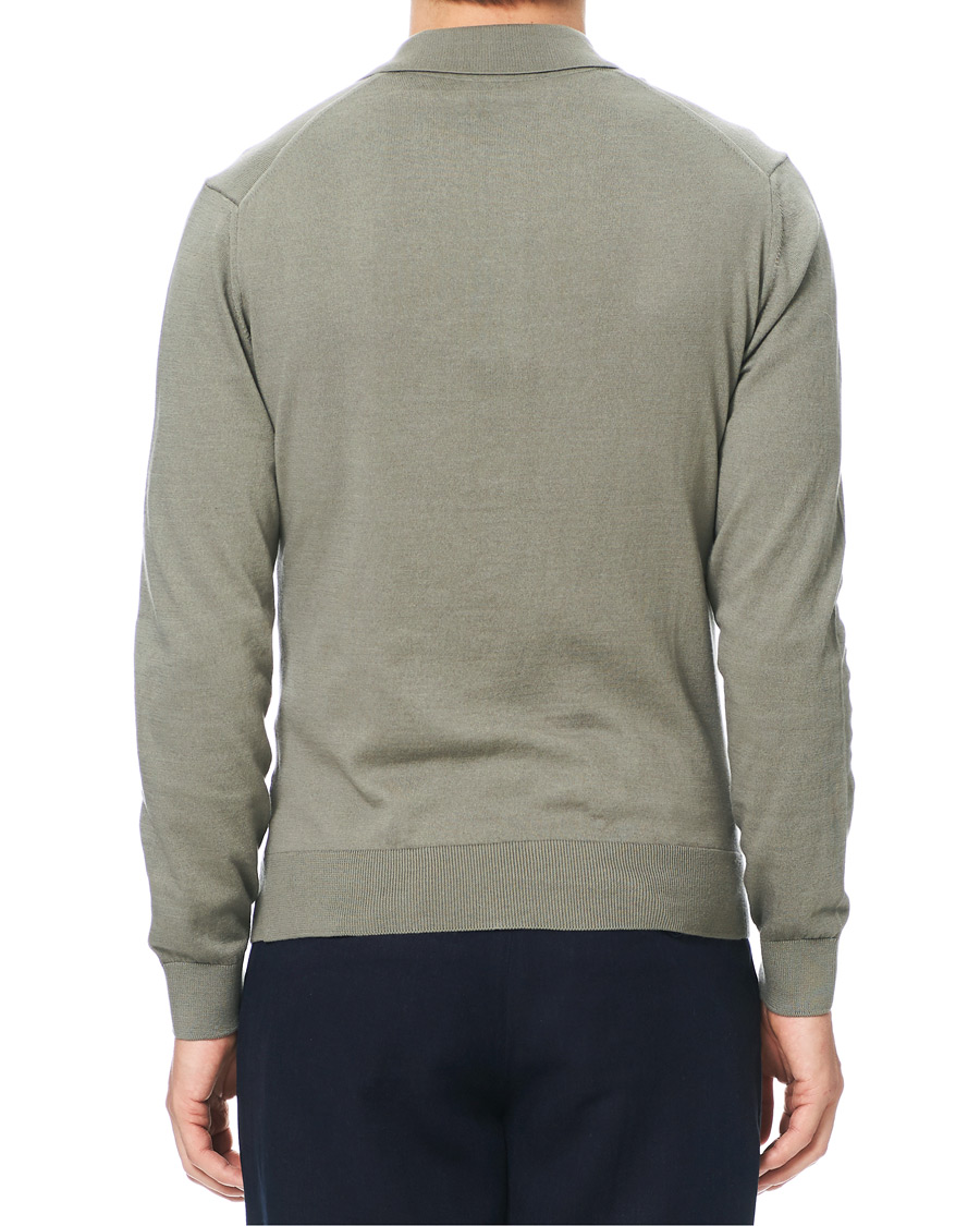 Homme | Pulls Et Tricots | A.P.C. | Aymar Cotton Cashmere Knitted Polo Kaki Clair