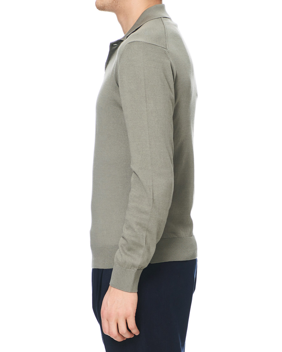 Homme | Pulls Et Tricots | A.P.C. | Aymar Cotton Cashmere Knitted Polo Kaki Clair