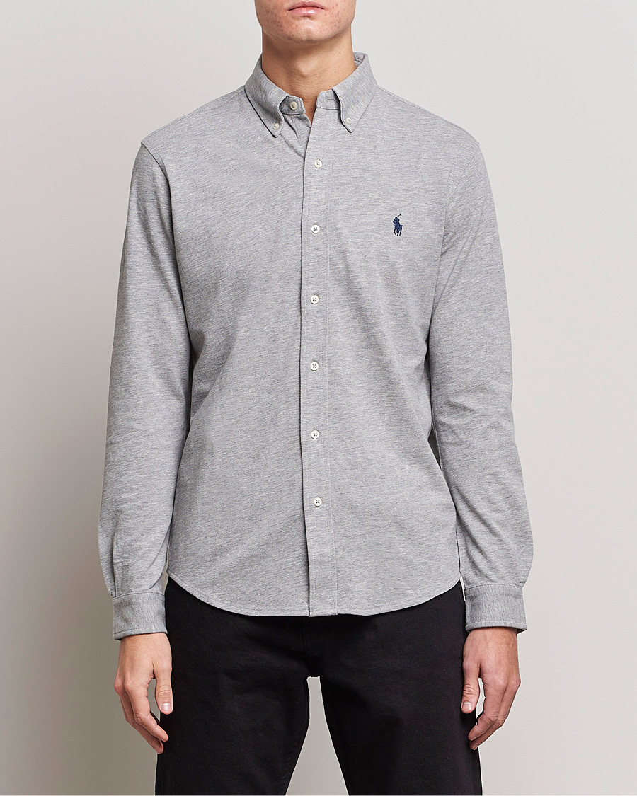 Homme | Polos | Polo Ralph Lauren | Slim Fit Featherweight Mesh Shirt Andover Heather