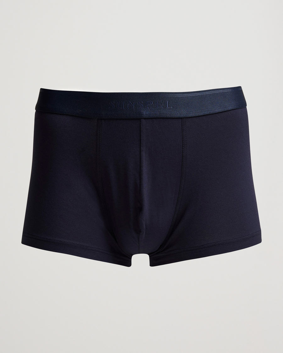 Homme | Sous-Vêtements Et Chaussettes | Sunspel | Cotton Stretch Trunk Navy