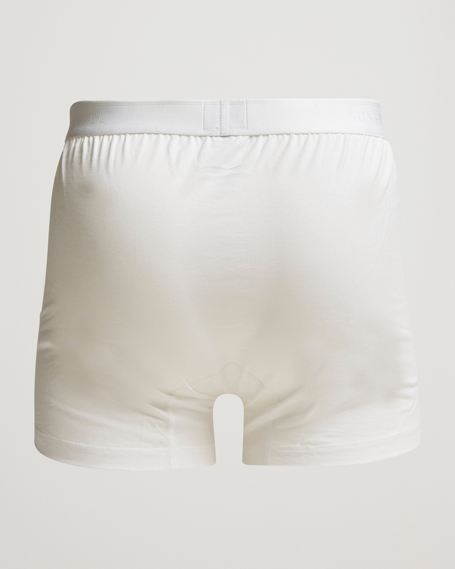 Homme | Boxers | Sunspel | Superfine Two Button Cotton White