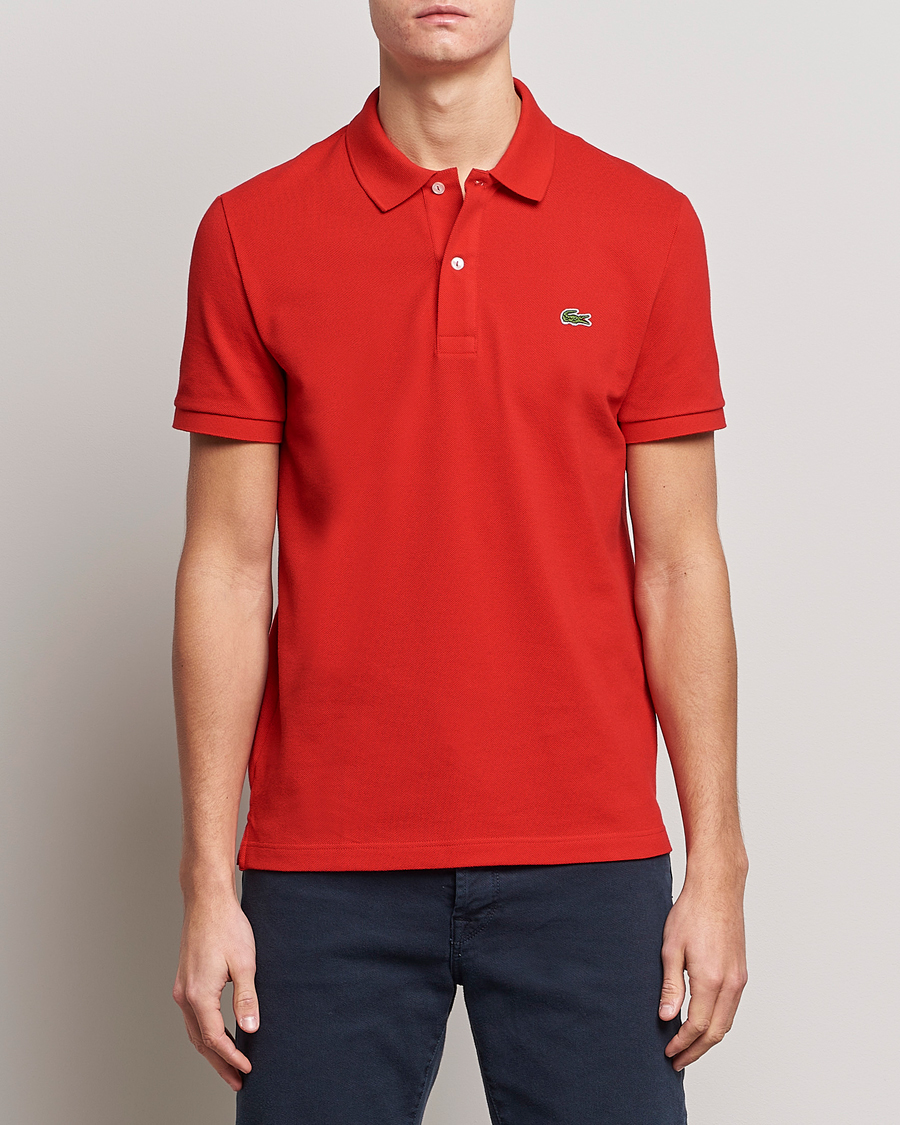 Homme | Polos | Lacoste | Slim Fit Polo Piké Red
