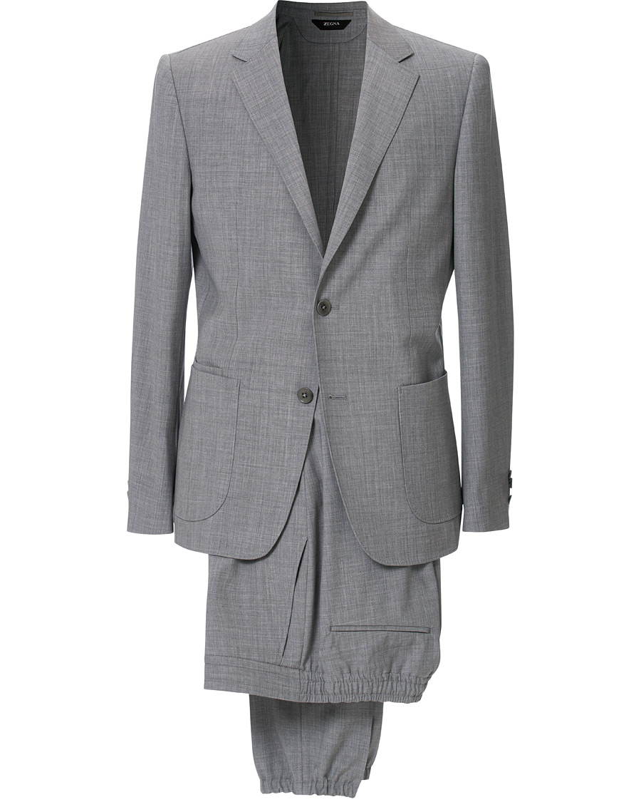 Homme | Costumes | Z Zegna | Techmerino Washable Wool Suit Light Grey