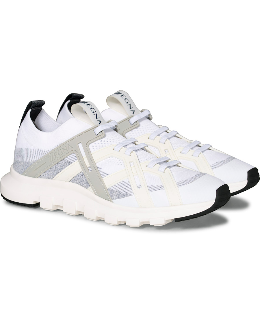 Homme | Z Zegna Techmerino Sock Sneaker White | Z Zegna | Techmerino Sock Sneaker White