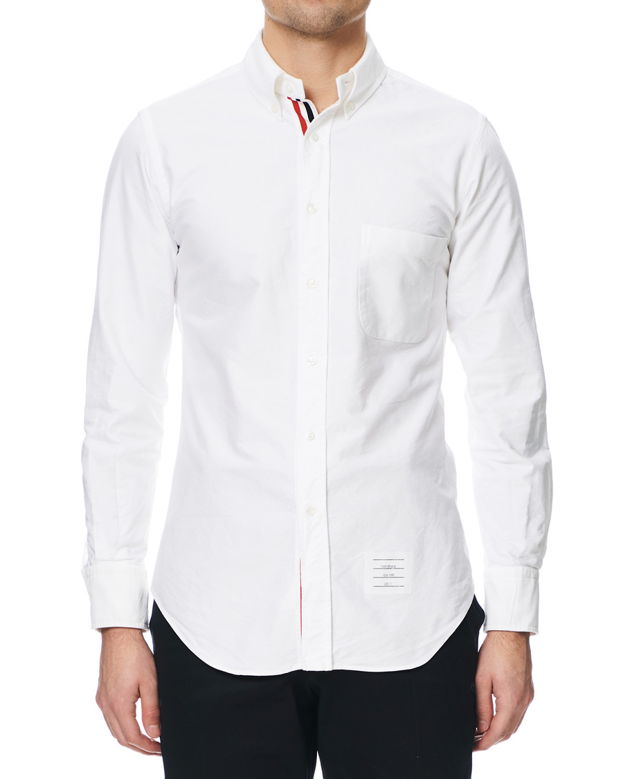 Homme | Chemises | Thom Browne | Contrast Oxford Button Down Shirt White