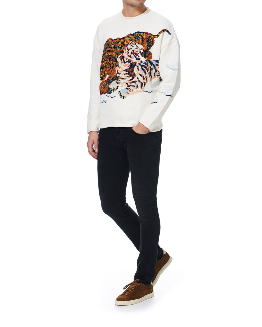 Homme | Pulls Et Tricots | KENZO | Tiger Cloud Crew Neck Jumper Ecru